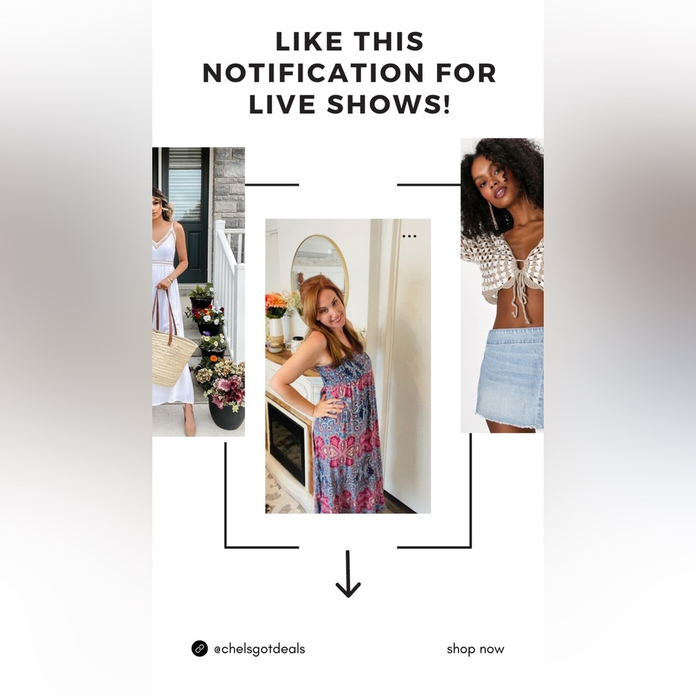Like This Notification for Live Shows! @chelsgotdeals